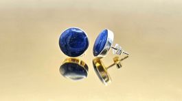 12mm Lapislazuli: Elegante Ohrstecker