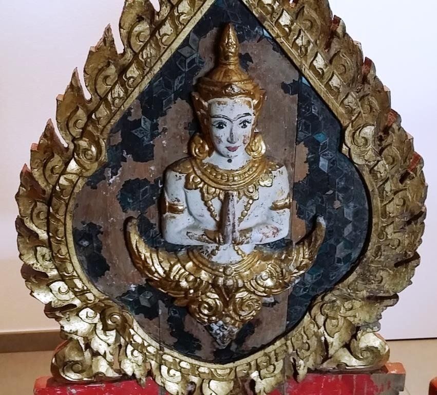 Skulpturen & Statuen: Sculpture Buddha et Roue de la Loi Thaï – Gebraucht aus Epagny von Kariba 6