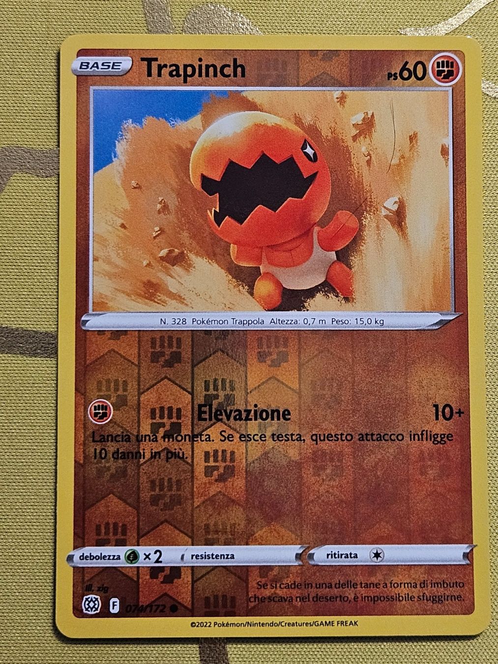 Pokémon Carte collezionabili: Brilliant Stars - Trapinch 074/172 IT – Usato da Bellinzona venduto da Pokemarco