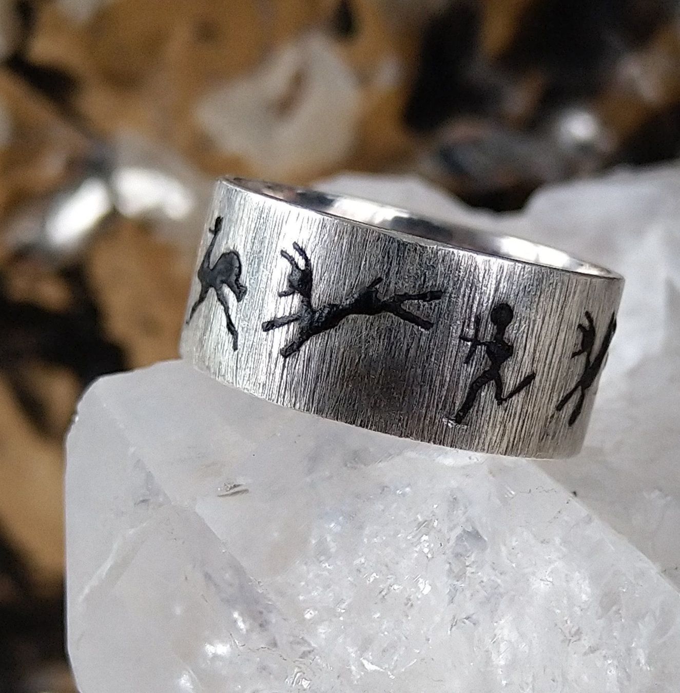 Anelli: AFRIKANISCHER RING 925 SILBER MIT TIEREN – Usato da Romanshorn venduto da BoutiqueA 1