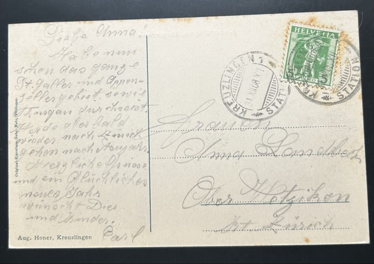 Cartoline postali: Kreuzlingen Hauptstrasse  – Usato da Horw venduto da Tellbub 1