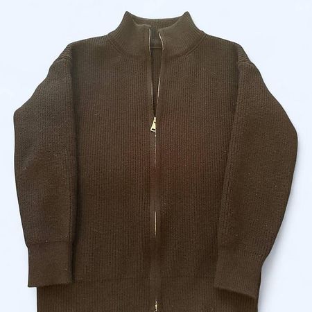 Strickjacke braun mit Reissverschluss (S)