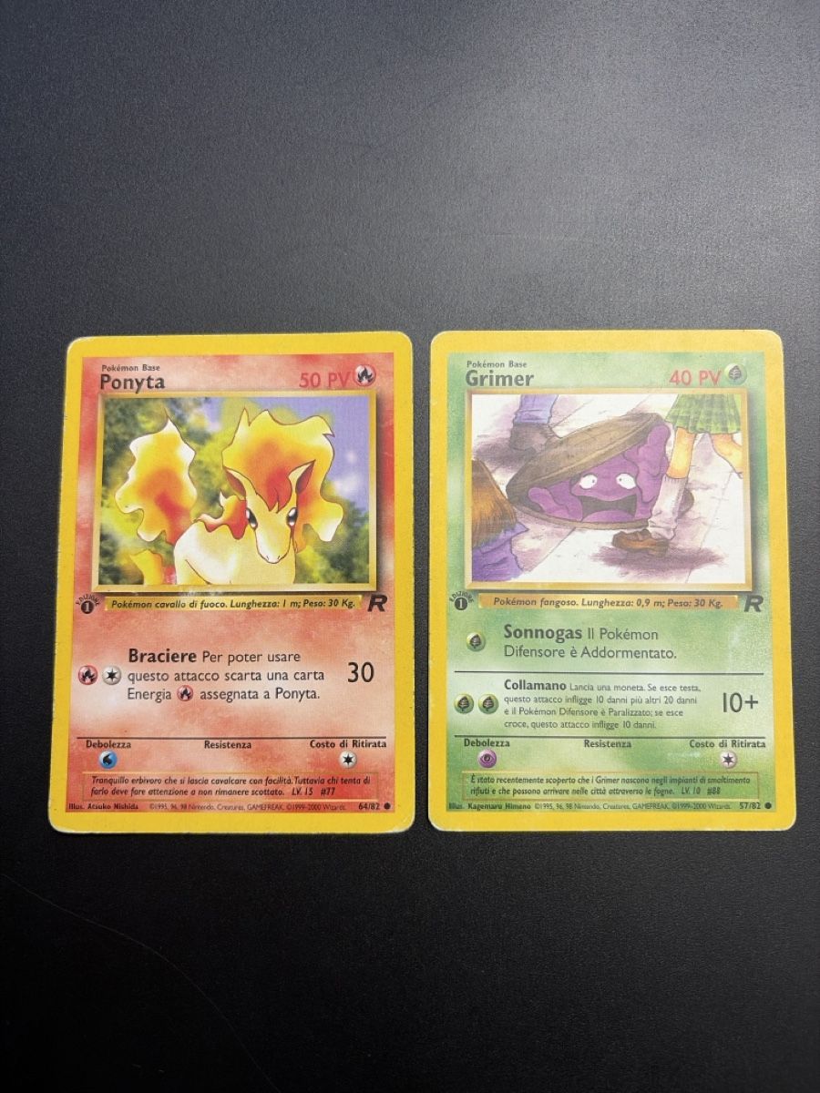 Pokémon Carte collezionabili: Ponyta e Grimer prima Edizione – Usato da Bioggio venduto da Iannu