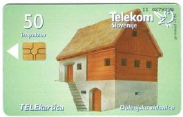 Telefonkarte Slowenien Chip-152 Bauernhaus