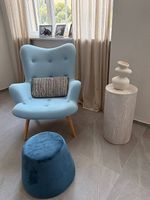 Set Sessel Angel wings + Deco in Blau
