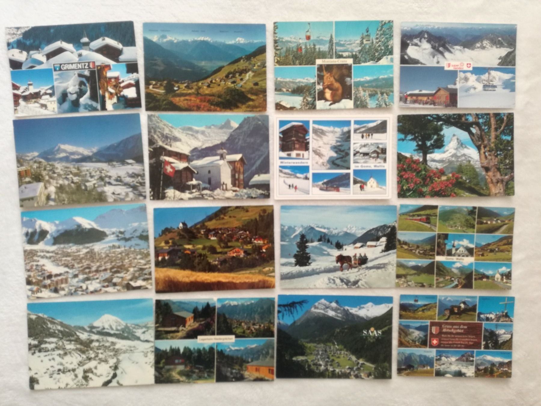 Cartoline postali: 16 AK Kanton Wallis – Usato da Zürich venduto da Tolima194