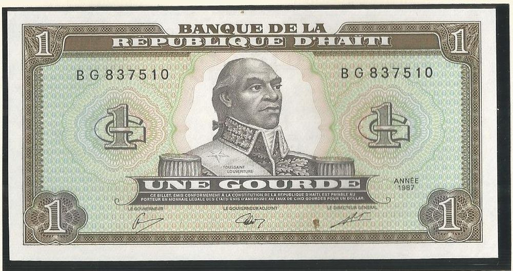 ** BANKNOTE 1 GOURDE HAITI 1987 BANKFRISCH ** Kaufen auf Ricardo