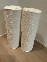 Paire de coussins cylindriques décoratifs - Blanc!