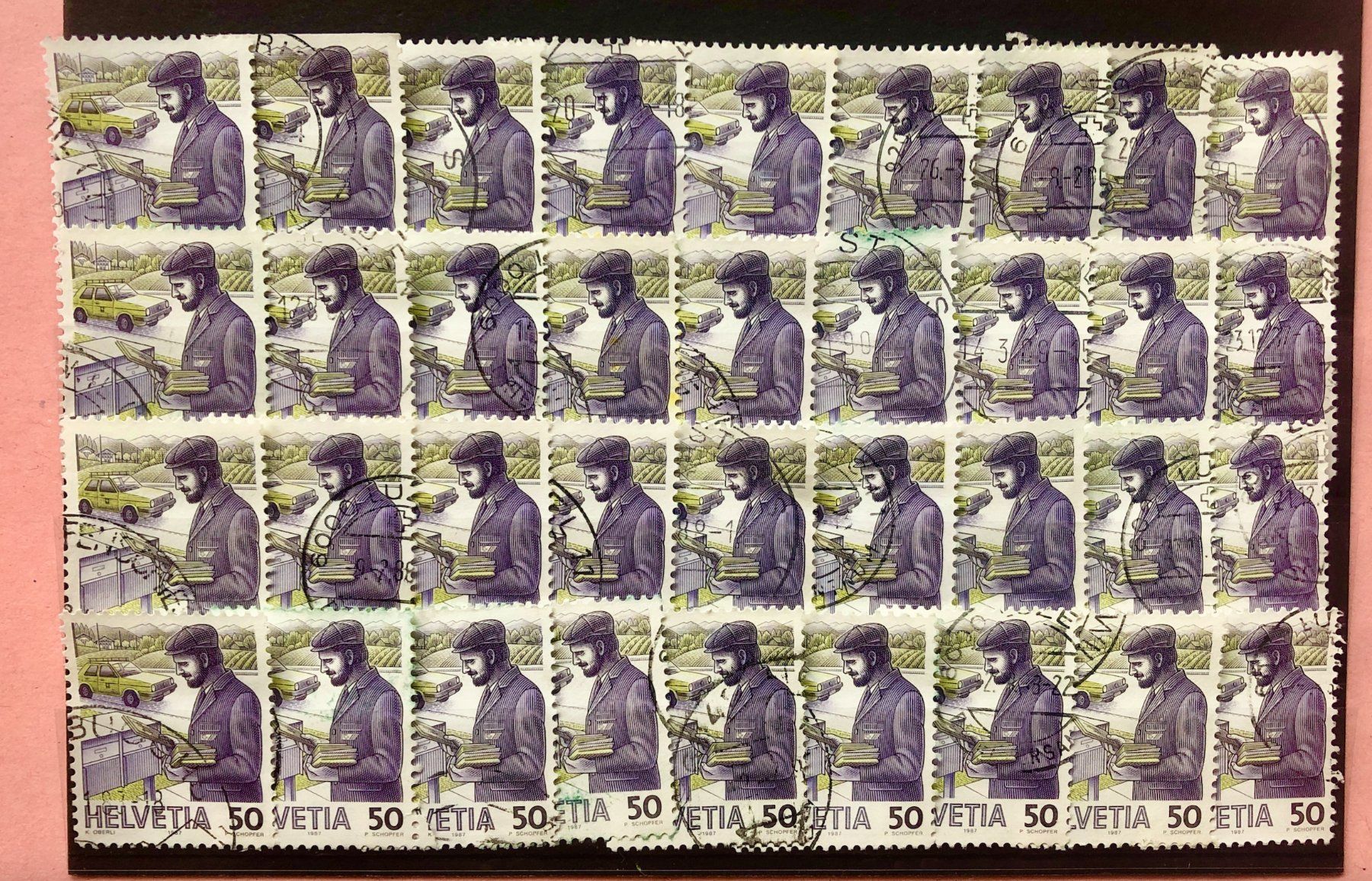 Tutti i francobolli: Nr.738 Postbote heute Steckkarte mit Stempel    – Usato da Aarau venduto da Billa007