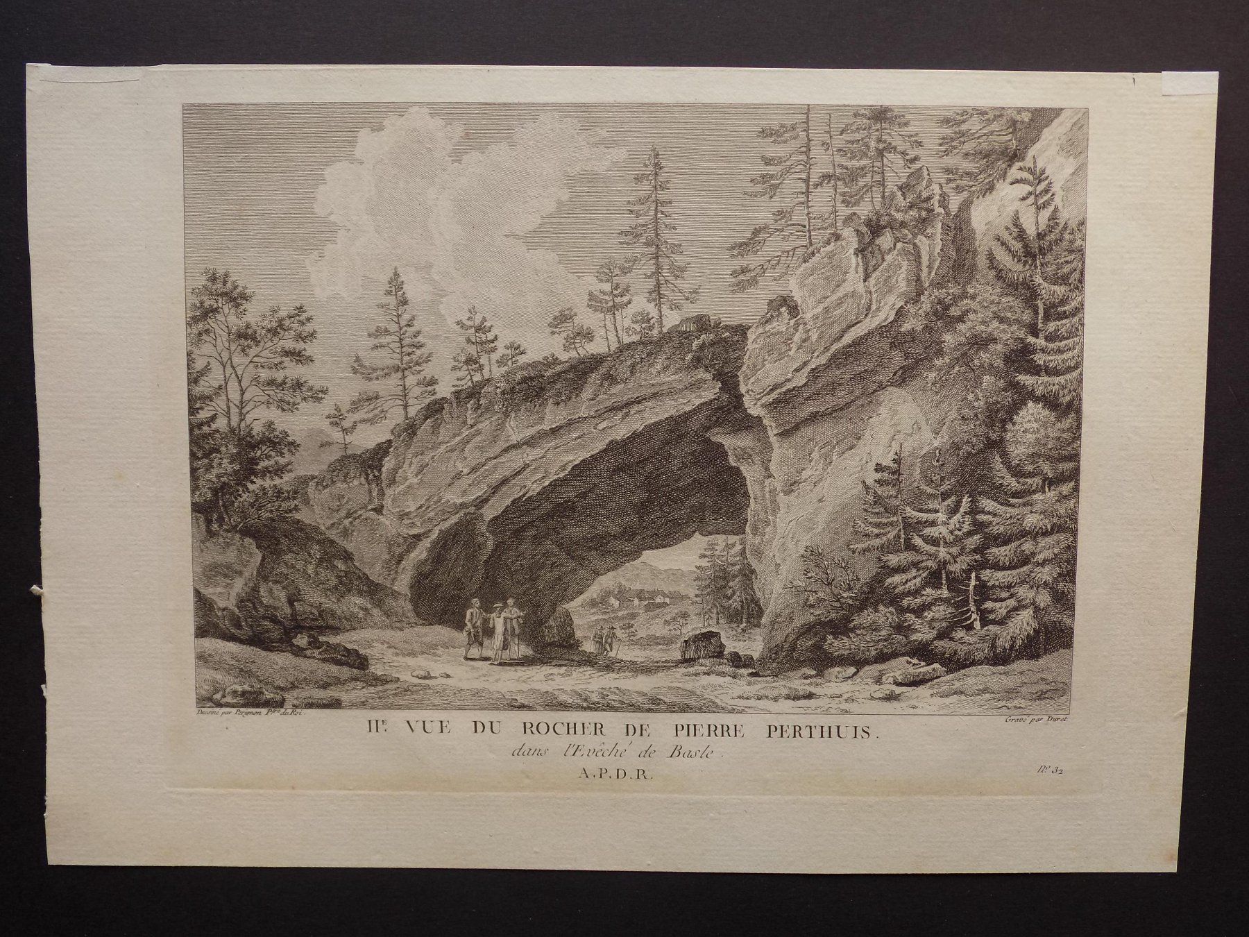 Gravures: Vue du Rocher du Pierre Pertuis – D'occasion à Risch par Rischli15