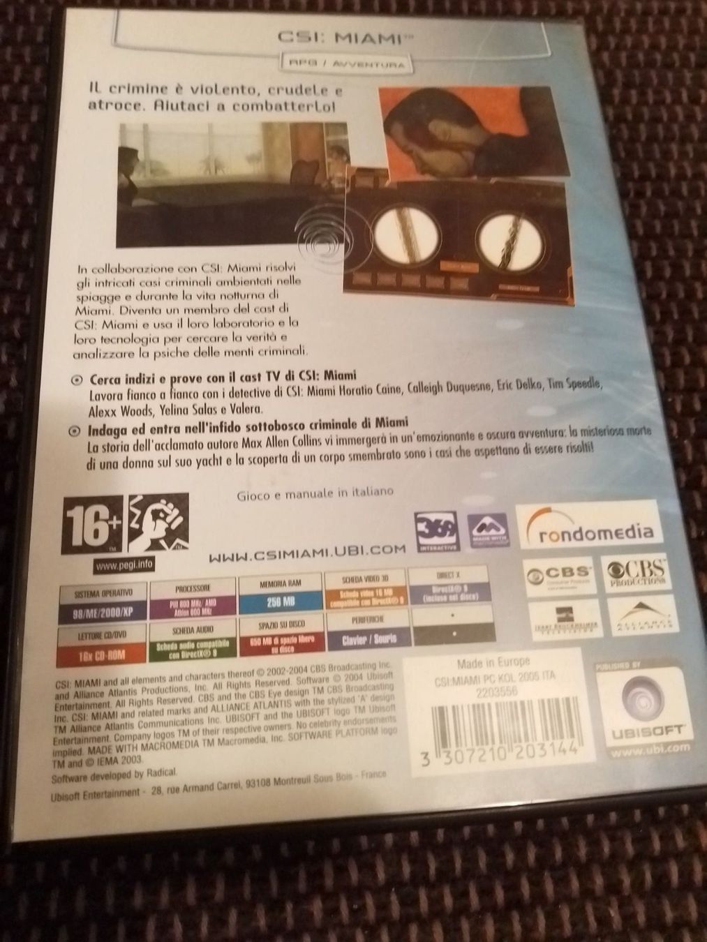 Giochi: PC CD-ROM CSI MIAMi – Usato da Porza venduto da ulletta1 2