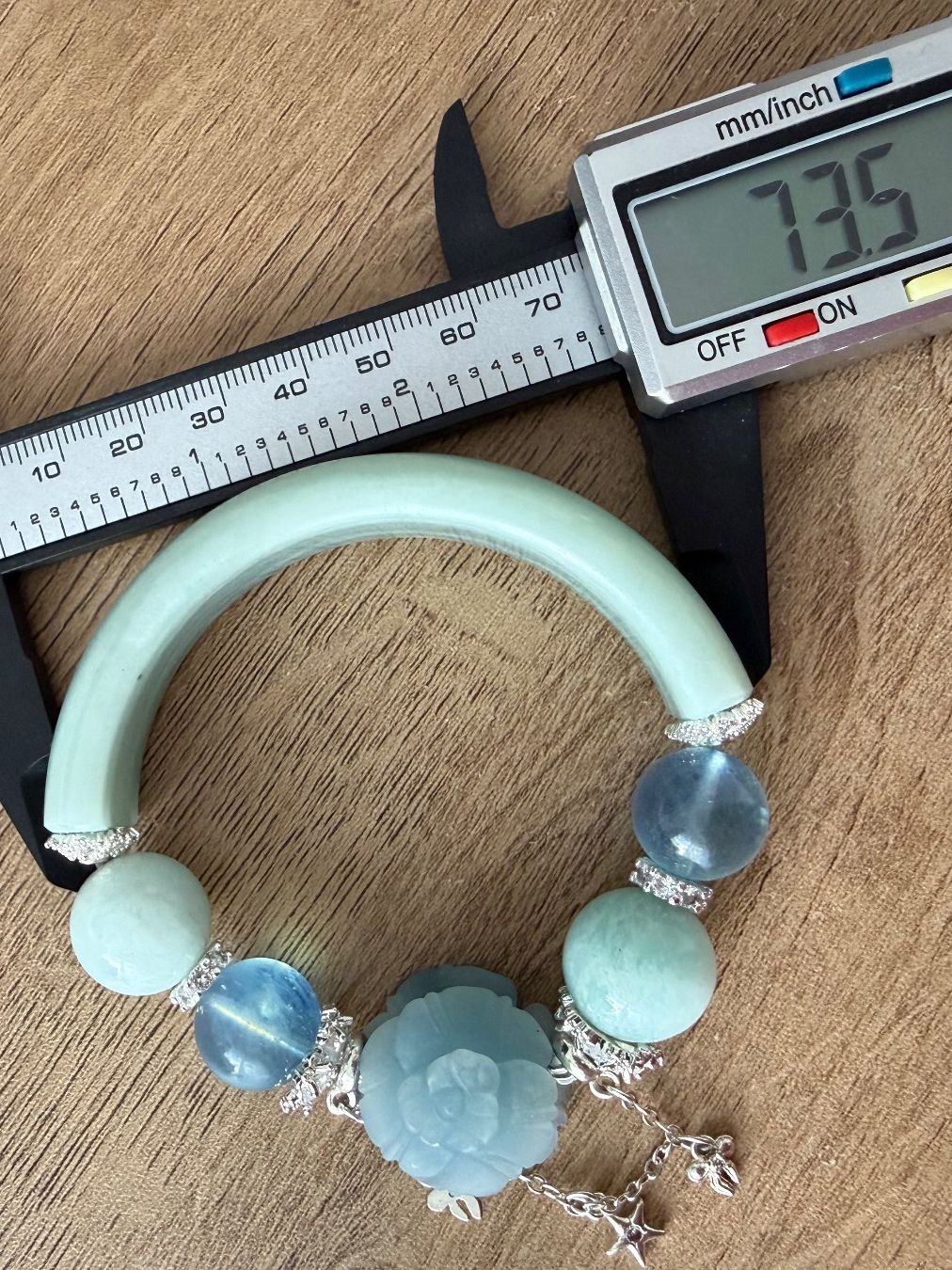 Bracciali & Braccialetti: Amazonit & Aquamarin Armband Unikat Handarbeit – Nuovo (secondo la descrizione) da St. Gallen venduto da Ammora 7