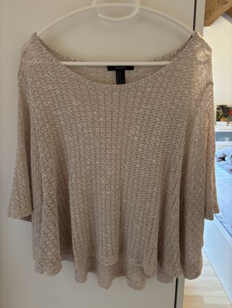 Forever 21 Sommer Häkelpullover Beige Gr. S 