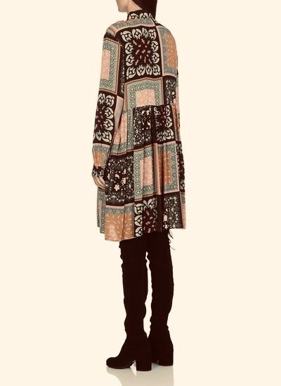 Marella Vestiti: Marella Kleid Patchwork Muster schwarz olive rosa Gr 36 – Nuovo e nell'imballaggio originale da Zürich venduto da rar_b2y9 1