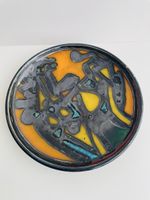 Assiette d'art en céramique Uruguayenne peinte à la main