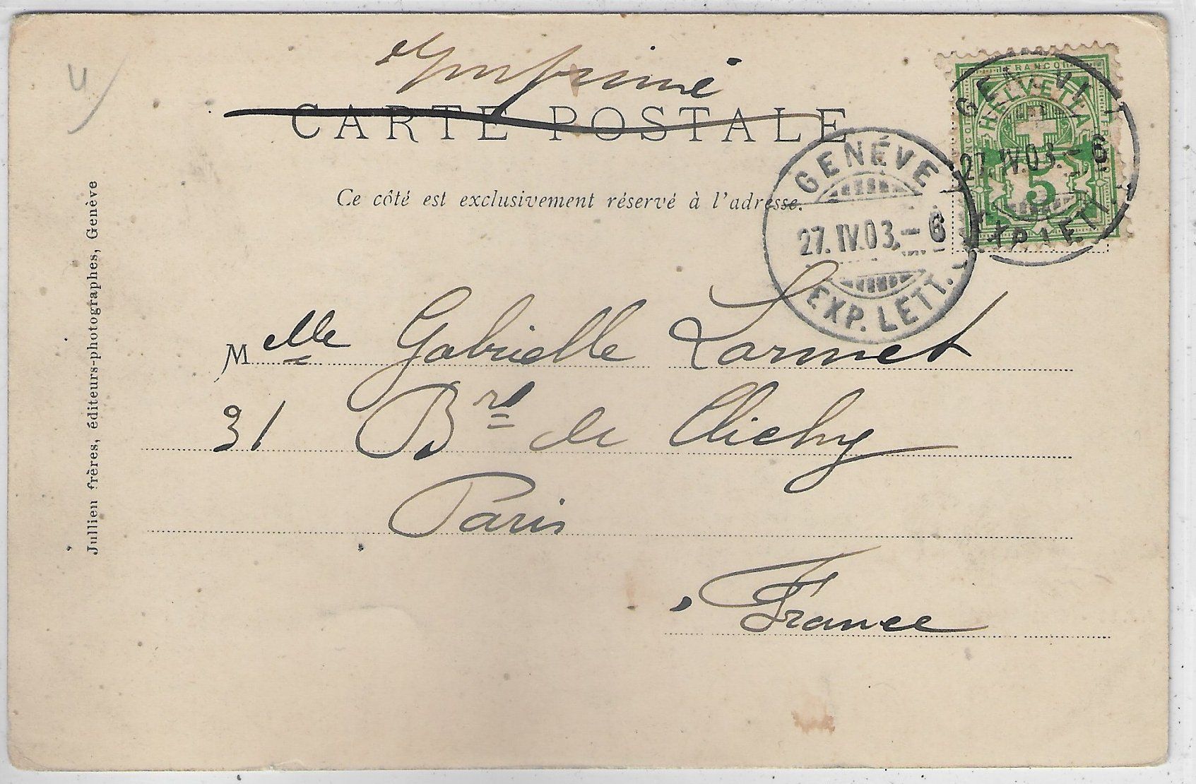 Cartoline postali: Clarens-Vernex-Montreux – Usato da Ettingen venduto da Kartenplanet 1