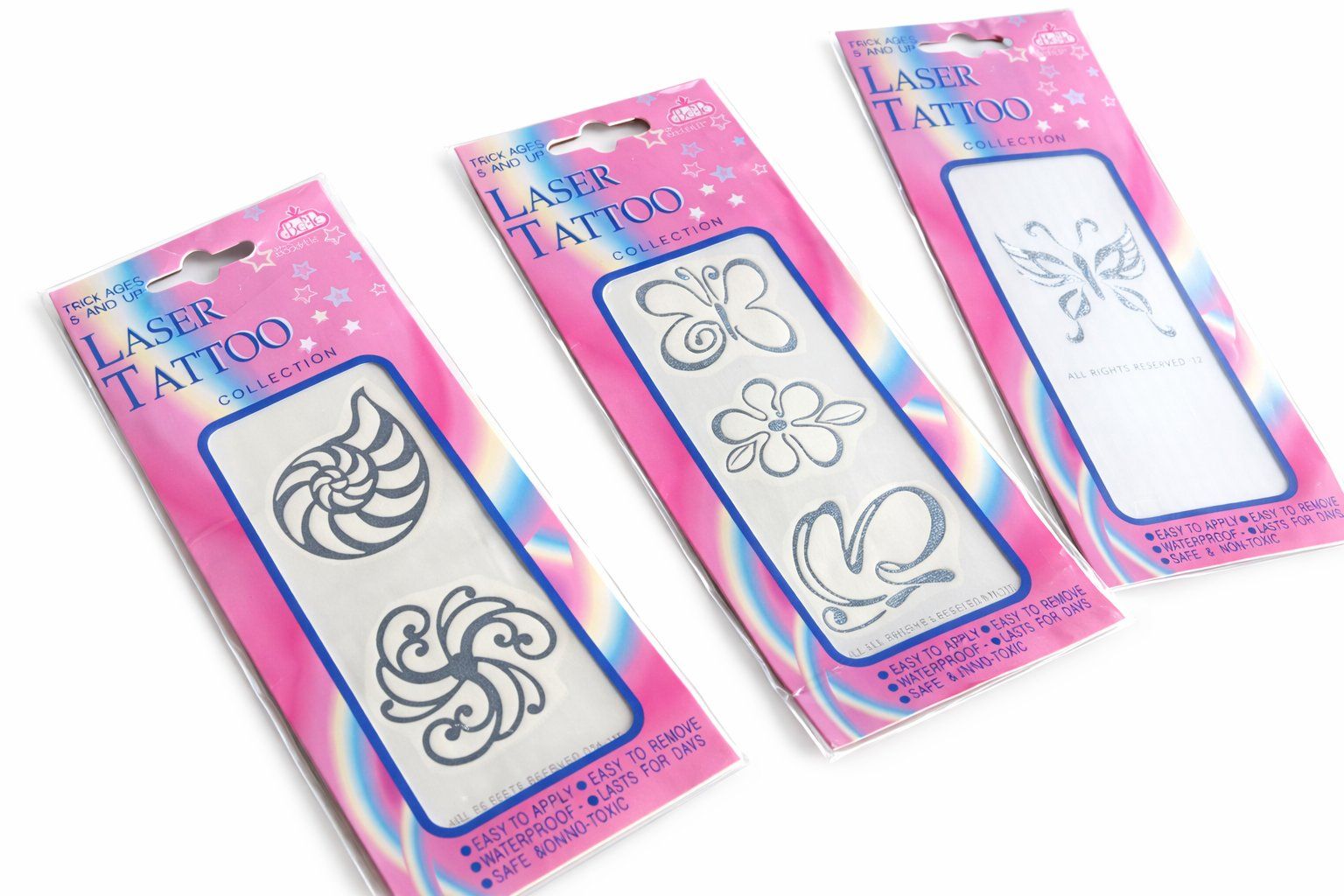Make-up: 3x Set Glitzer Tattoos Kinder Mädchen – Nuovo e nell'imballaggio originale da Fully venduto da VaneaSelection 3
