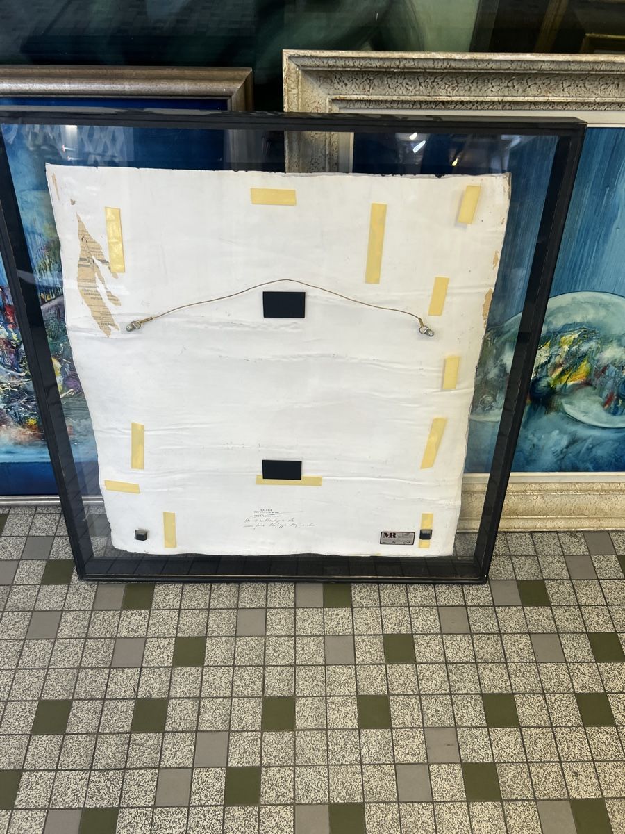 Gemälde: Tableau Abstrait Encadré, Art Moderne signé sous plexiglass – Gebraucht aus Genève von Leboucheoreilles 3