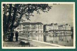 Genève, Quai Wilson, belebt, ca. 1930, ungelaufen