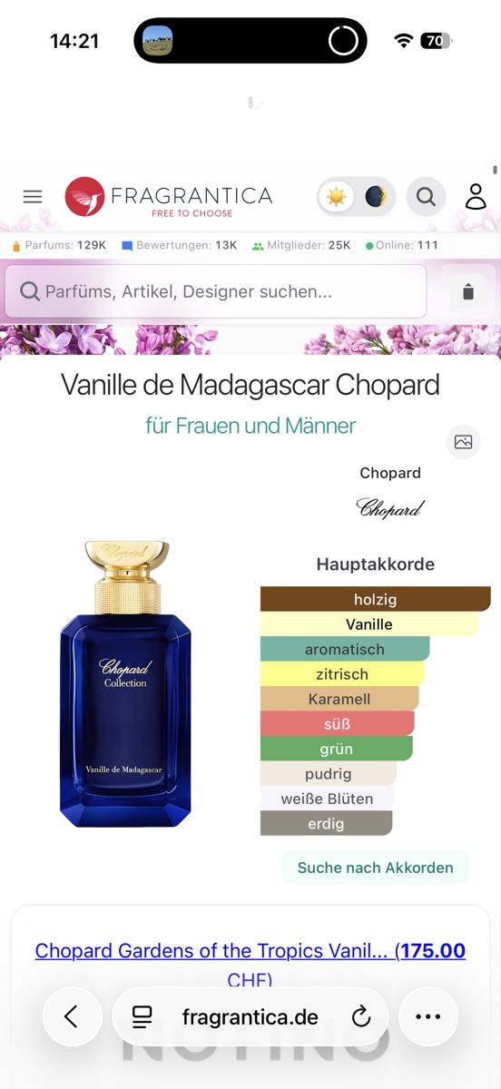 Chopard Parfums & Eau de Toilette: Chopard Vanille de Madagascar, 2 ml – D'occasion à Sursee par nri_g5z8 1