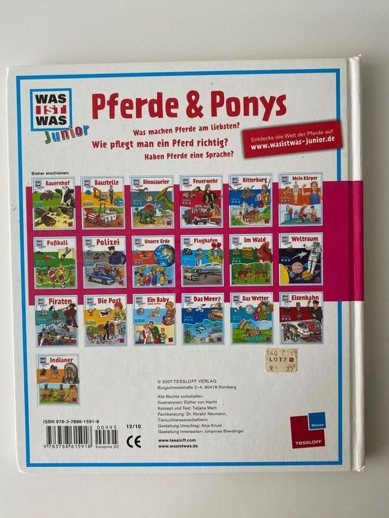 Libri: Was ist Was Junior Band 5 Pferde & Ponys – Usato da Mellingen venduto da Lapequenita 1