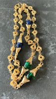 Pièce unique rare collier sautoir vintage plaqué or