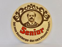 Bierdeckel BAUMBERGER SENIOR Bier LANGENTHAL Rarität