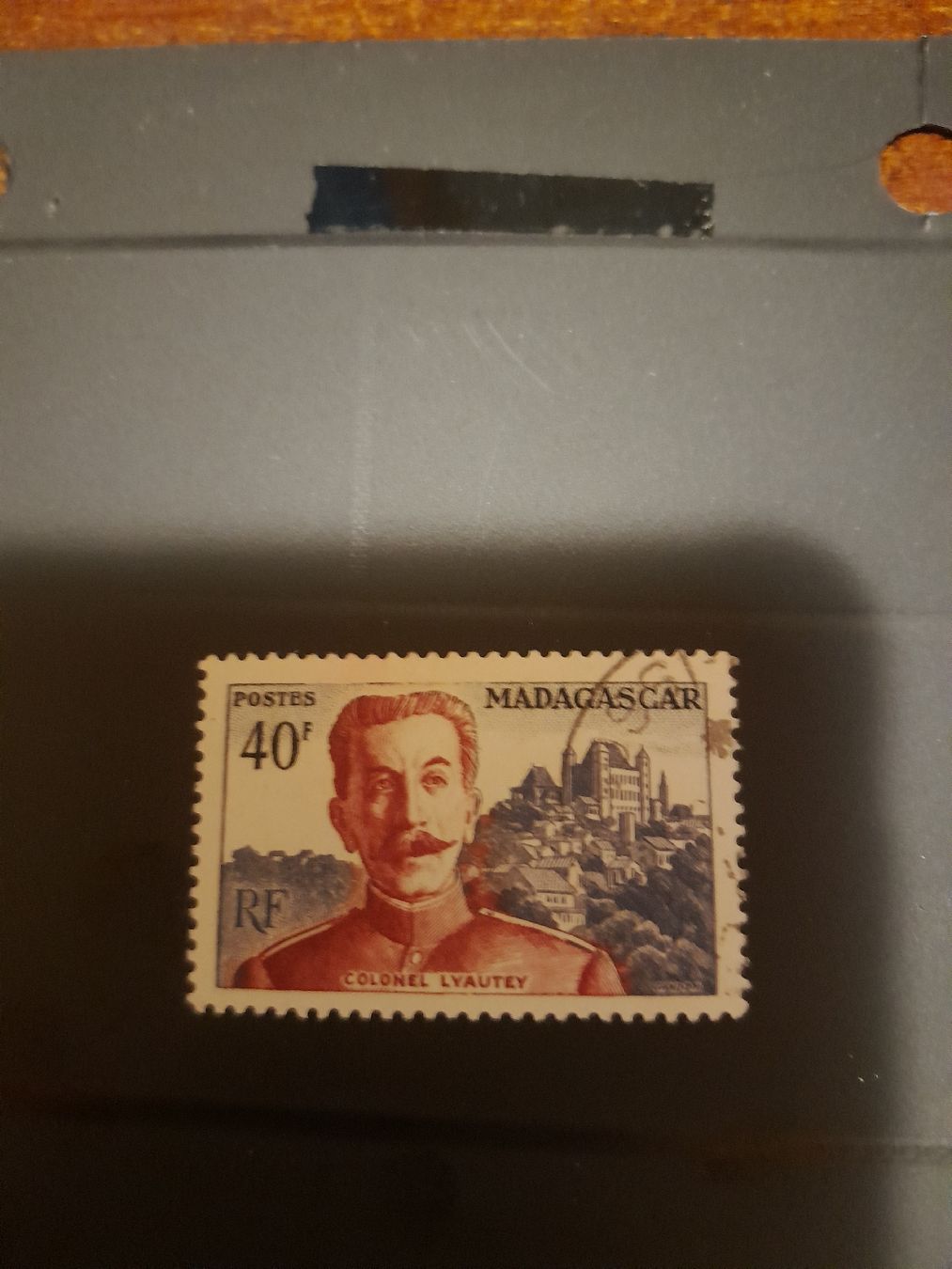 Tutti i francobolli: Timbre Madagascar - Colonel Lyautey - 40F RF - Rare! – Usato da Marly venduto da globetrotter1723