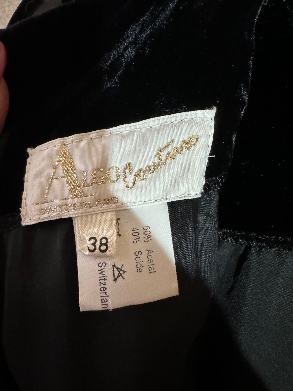 Kleider: Schwarzes Samtkleid von Algo Couture Gr. 38 – Gebraucht aus Grosswangen von second_hand_dress 6