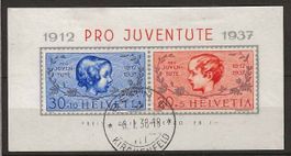 PJ037 - Bloc Pro Juventute 1937 obl. Bern 6.1.1938