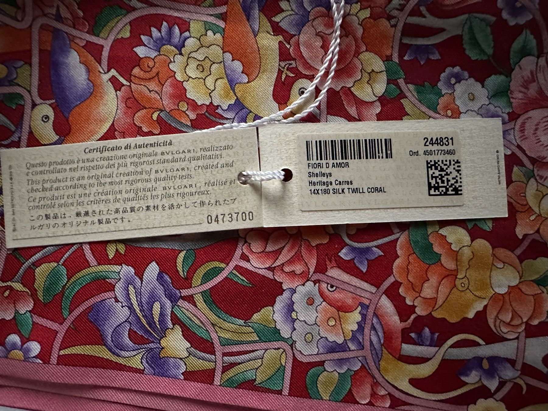 Bulgari Foulard & Sciarpe: Original Bulgari Seidentwill, 14x 180cm, neu – Nuovo e nell'imballaggio originale da Aarburg venduto da flacon05 6
