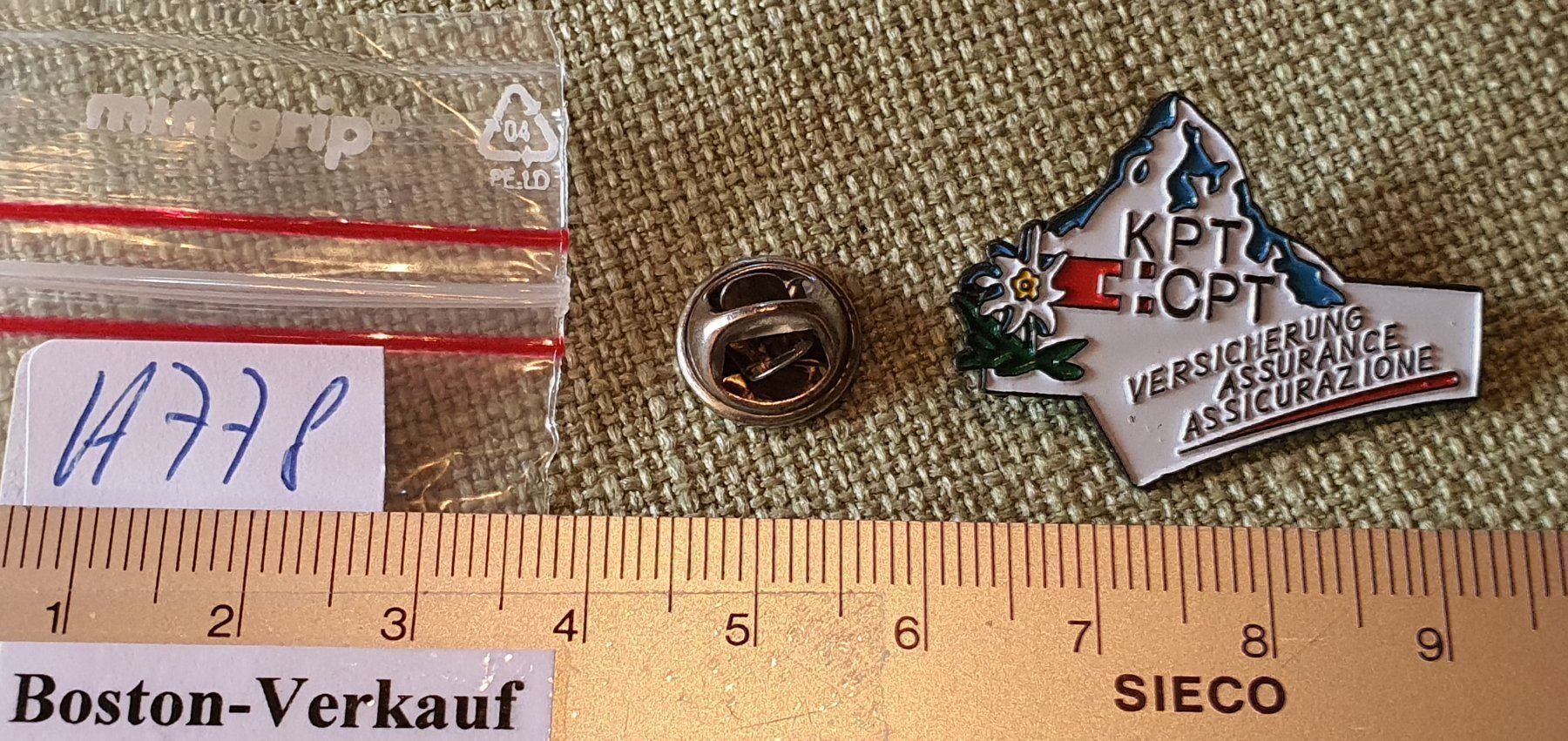 Placchette & Badge: H778  Pin Schweizer Krankenkasse KPT CPT – Usato da Reinach BL venduto da Boston-Verkauf 1