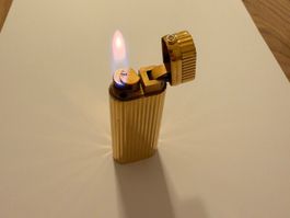 Cartier Godron Feuerzeug mit Diamant, Unterlagen vorhanden