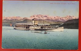 Zürichsee - Dampfschiff "Stadt Zürich" Stabstempel HUMLIKON