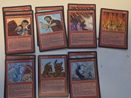 Magic The Gathering Karten Konvolut Rot gebraucht