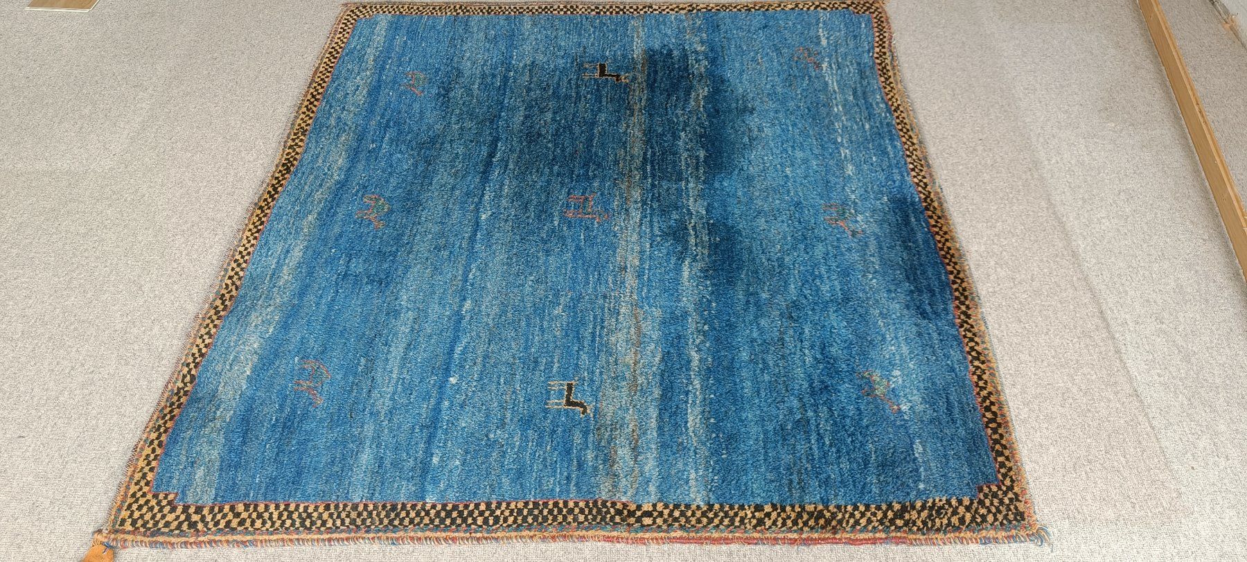 Gabbeh Tappeti: Blauer Perserteppich - Gabbeh Art - 168x165cm – Usato da Gümligen venduto da rol_k5w2 7