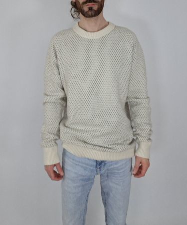 Winter Strickpullover, Beige/Weiss, Top Zustand, Grösse M
