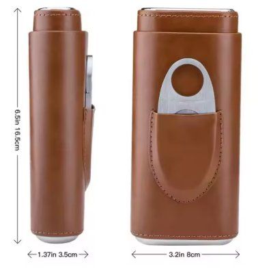Sonstige Tabakwaren: Neue Zigarrenröhre mit 3 Fächern, Zigarrenetui/Gelb/Schwarz – Neu und originalverpackt aus Wängi von elcigarro 1