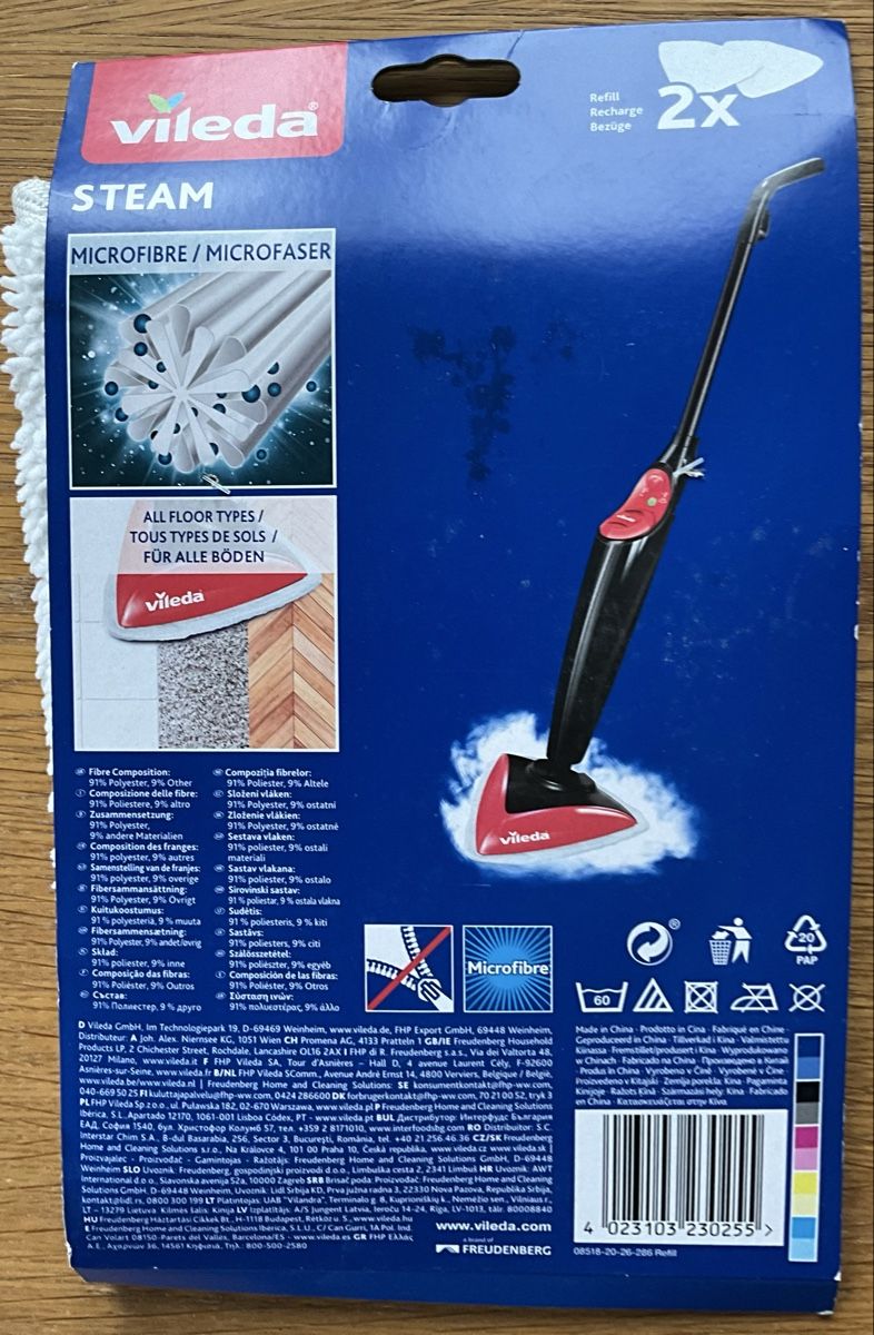 Vileda Pulitori a vapore: 2x2 Vileda Steam Microfaser-Ersatz Pads – Nuovo (secondo la descrizione) da Grenchen venduto da Shyla1611 1