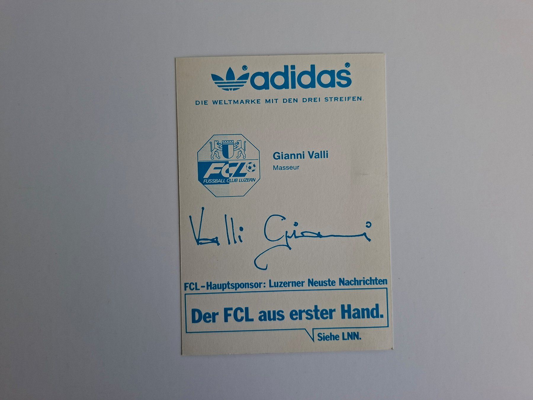 Autografi: FC Luzern Autogrammkarten Set; vermutlich 85/86 – Usato da Binningen venduto da Harry_82 5