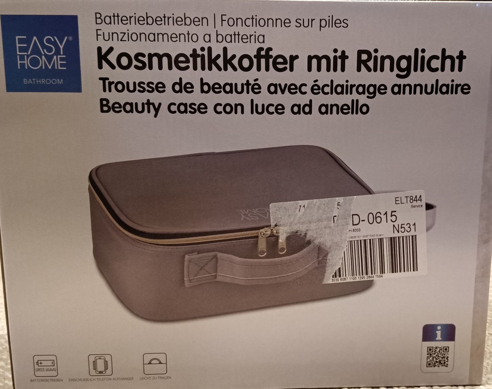 Schminktische: Kosmetikkoffer mit Ringlicht – Neu und originalverpackt aus Brütten von DemitemBus
