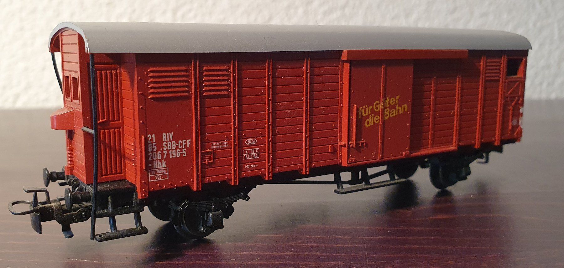 Märklin Modellini di ferrovie: MÄRKLIN: SBB GÜTERWAGEN BRAUN MIT BREMSERHAUS – Usato da Biglen venduto da taunus82