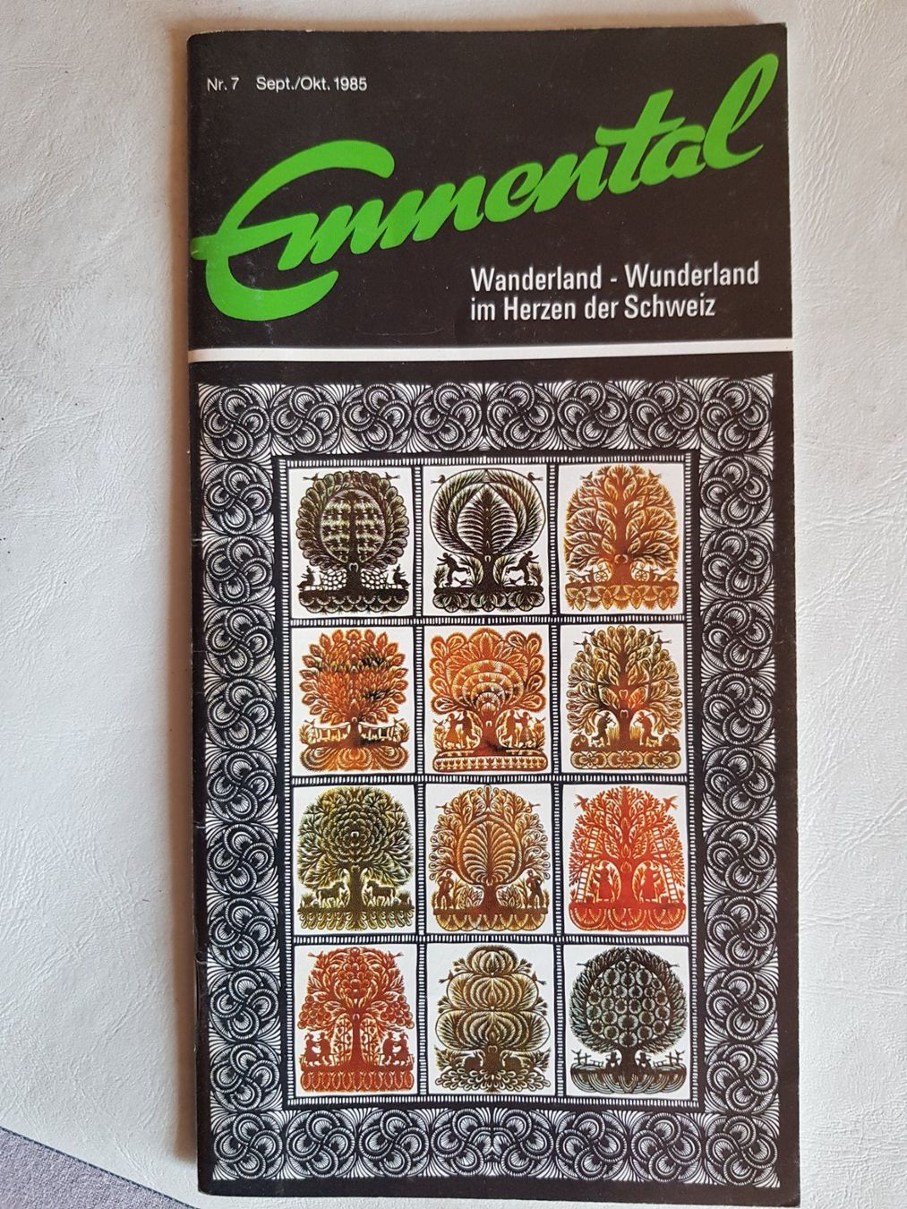 Dokumente: Vintage Flyer Prospekt Emmental Wanderland 1985 – Gebraucht aus Walterswil BE von Lonitti