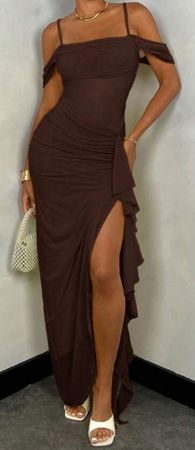Robe chic marron