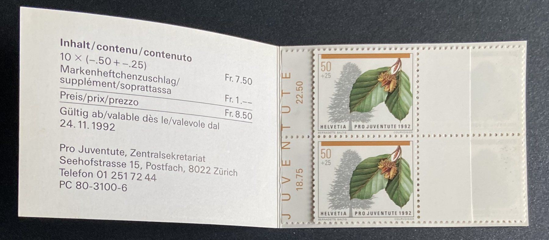 Alle Briefmarken: Pro Juventute-Markenheftchen 1992 / 93 postfrisch – Gebraucht aus Böckten von Hansi36 1