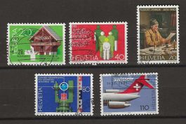 Briefmarken Schweiz, 5er Set, 1981 Z 649-653 gebraucht