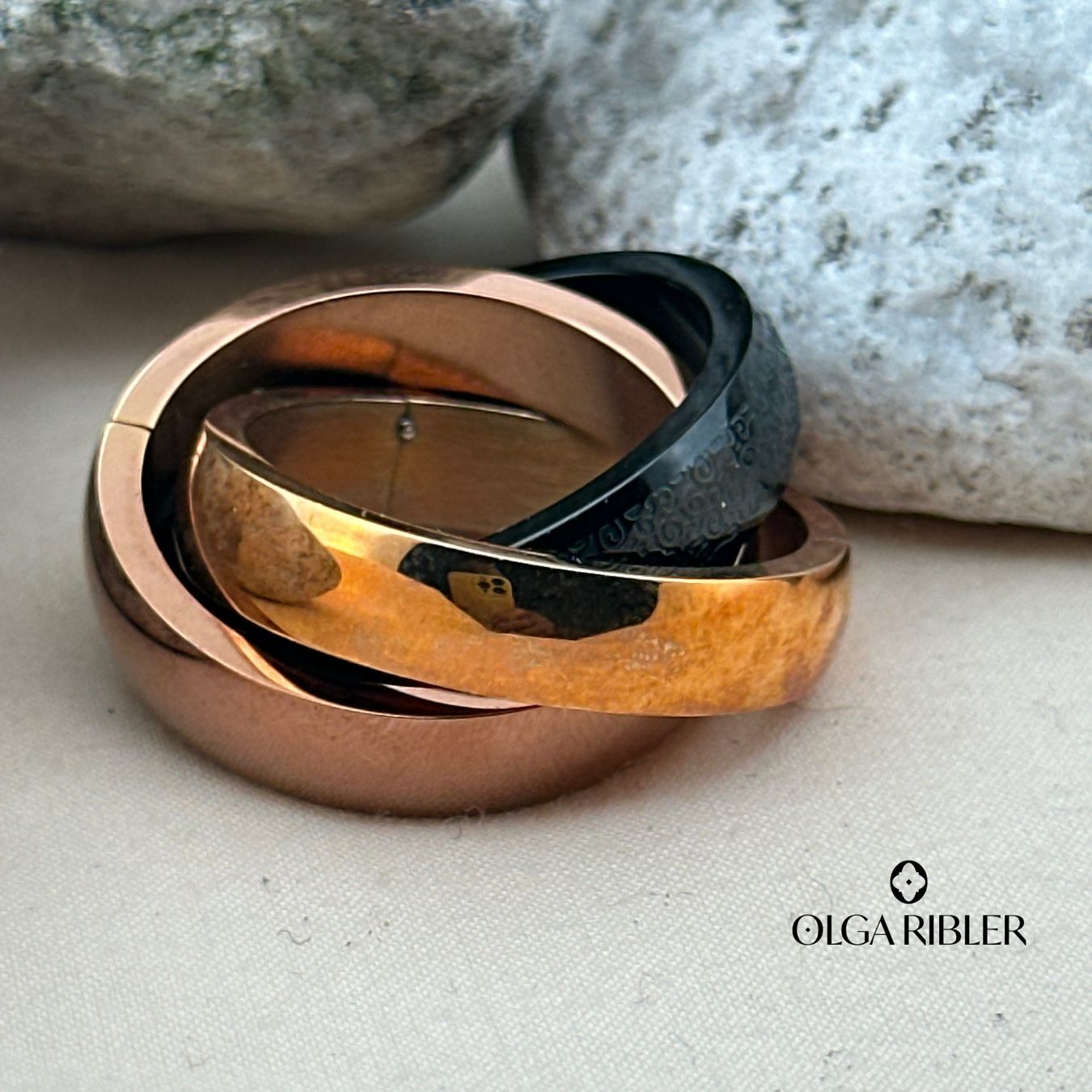 Olga Ribler Ringe: Edelstahl 3 in 1 Ring 3color Ringgrösse 60 – Neu (gemäss Beschreibung) aus Luzern von Schmuckoutlet 6