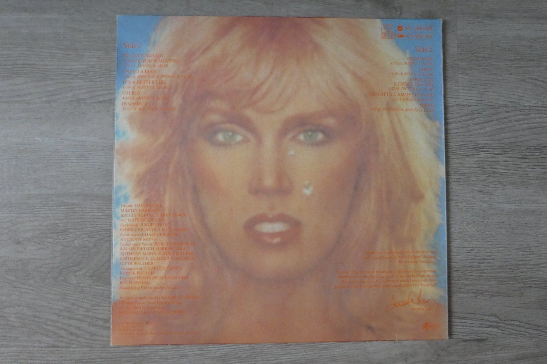 Schallplatten: Amanda Lear Lp, Diamonds of Breakfast. – Gebraucht aus Andelfingen von Annegret06 1