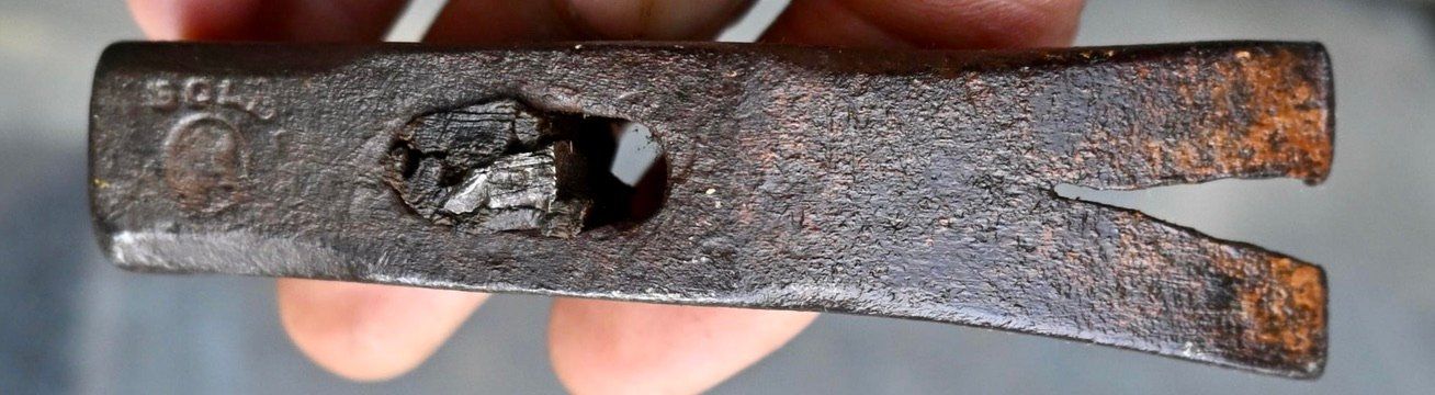 Tutti gli attrezzi: antiker geschmiedeter Schusterhammer Kopf punziert – Usato da Pfaffhausen venduto da mono_rec 7