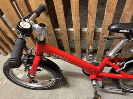 Kinderfahrrad Kokua Likeabike rot mit Gepäckträger